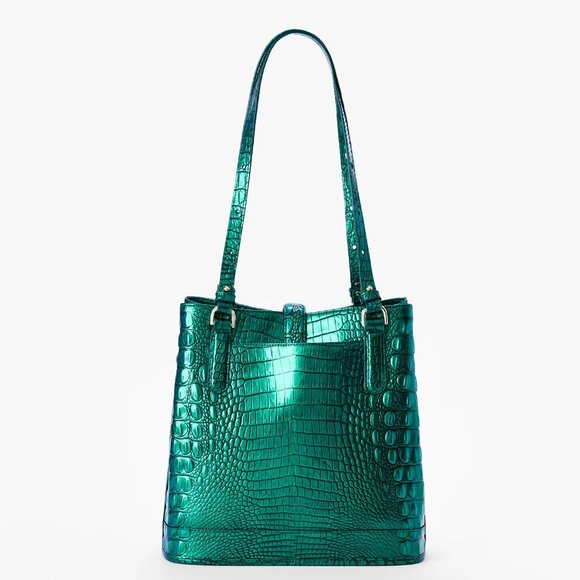 SET: ✅ Brahmin Mystic Green Set: Fiora Bag & Cordelia Wallet✨ NWT, COA & DUSTBAG - Picture 6 of 17